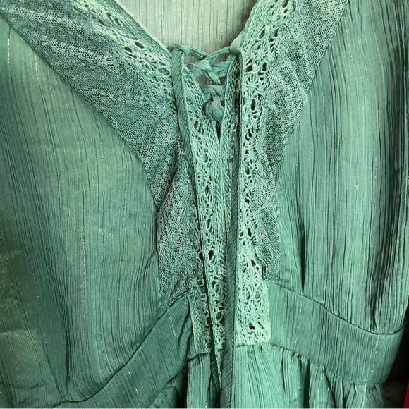 Torrid Bundle Chiffon Metallic Weave Semi- Sheer Blouse Tops 5X - Picture 9 of 14